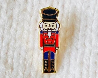 Nutcracker Enamel Pin, Soldier Badge, Christmas stocking stuffer, Advent calendar