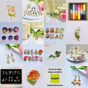 The image is a collage of various colorful and decorative items, including jewelry, flowers, and other accessories.