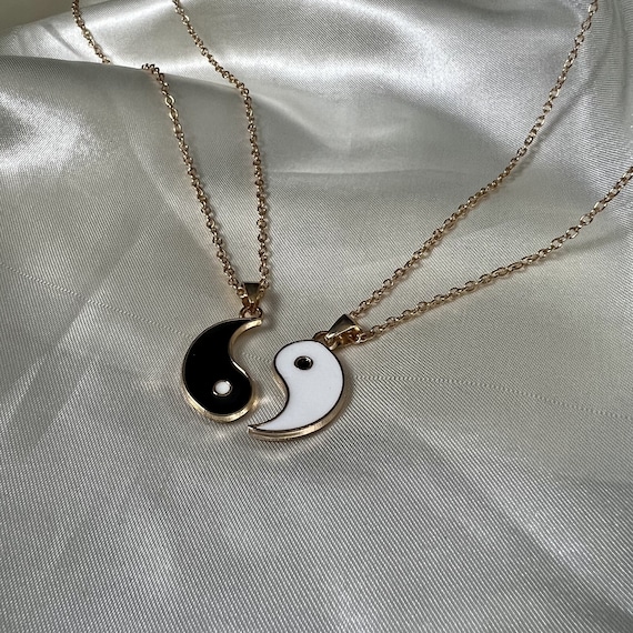 2 piece yin yang necklace deals