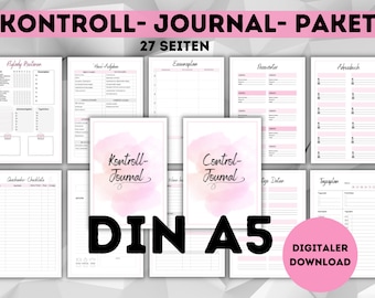 Journal de contrôle DIN A5 Flylady Starter Pack : listes de contrôle, nettoyage de zone, routines, plan de repas et bien plus encore. Organisez le ménage pour plus d'ordre.