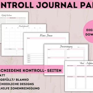 DIN A4 control journal I Flylady checklists I organizing household and life I bundle, printables, digital product to print out image 2