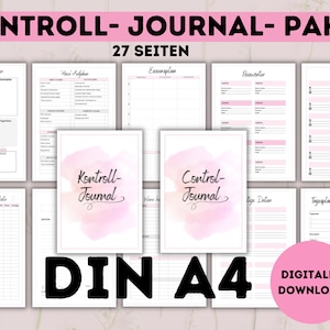 DIN A4 control journal I Flylady checklists I organizing household and life I bundle, printables, digital product to print out image 1