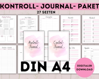 DIN A4 Kontroll- Journal I Flylady Checklisten I Organisieren von Haushalt und Leben I Bundle, Printables, digitales Produkt zum ausdrucken