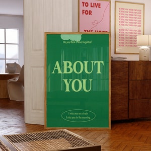 The 1975 &#39;About You&#39; Lyrics Poster: Matty Healy Wall Art (Digital Download)
