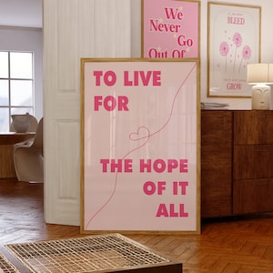 Taylor Poster To Live For The Hope August, Self-love Positive Mindset, Uplifting Bedroom Motivational, Living Room Affirmation Decor,DIGITAL