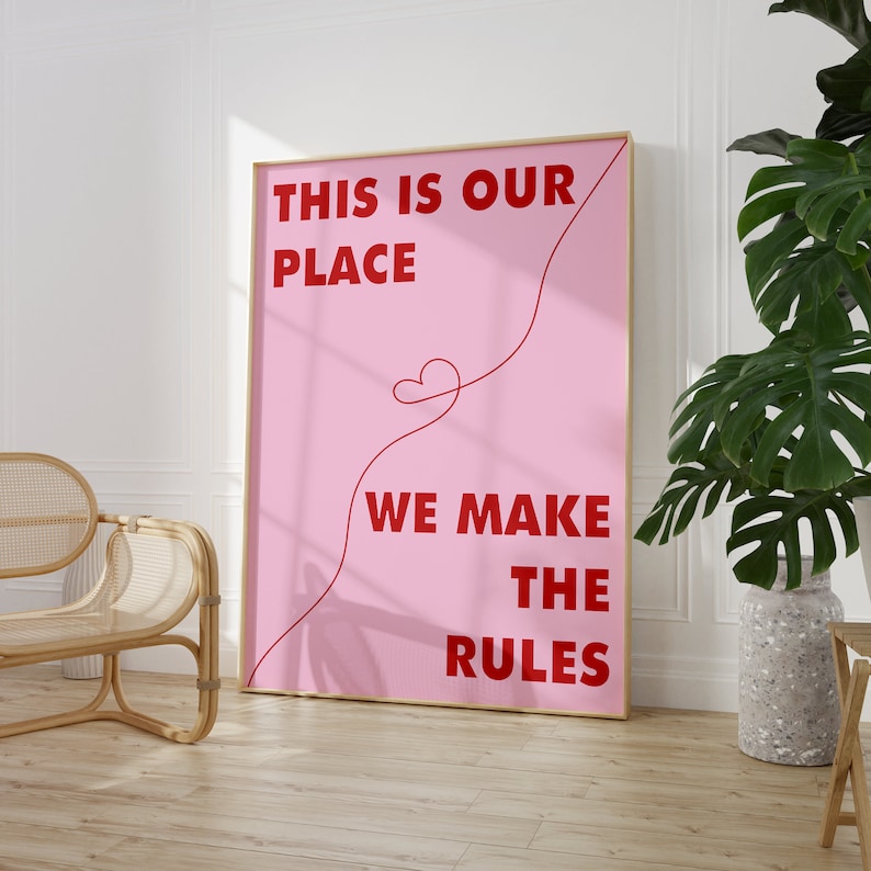 Lover Taylor Swift Poster This is Our Place We Make the Rules - Etsy