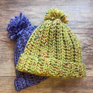 Any Yarn Will Do Hat crochet pattern, crochet hat, crochet hat pattern, simple crochet pattern, chunky hat pattern, easy crochet make