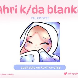 K/DA Ahri Blankie Emote (League of Legends) | Ahri Emotes | Twitch Emotes | Discord