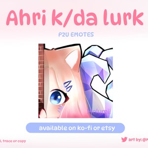 K/DA Ahri Lurk Emote (League of Legends) | Ahri Emotes | Twitch Emotes | Discord