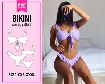 Modèle bikini | Patron de maillot de bain| Modèle numérique | Patron de maillot de bain femme | Patron de couture pour femme | Patron de bikini PDF| Patron PDF