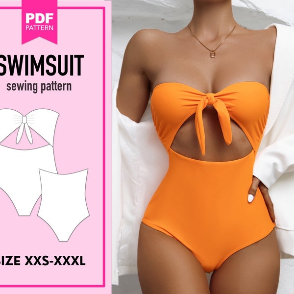 Swimsuit pattern|  Digital pattern| Bikini pattern| Women swimsuit pattern| Sewing pattern for women| Bikini pattern PDF| PDF pattern