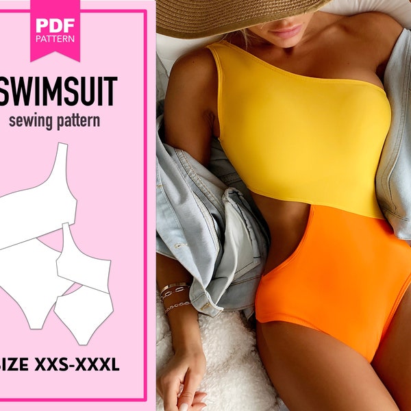 Swimsuit pattern|  Digital pattern| Bikini pattern| Women swimsuit pattern| Sewing pattern for women| Bikini pattern PDF| PDF pattern