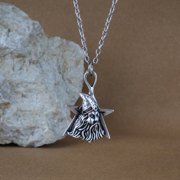 Merlin Wizard Necklace, Warlock necklace, Magician gift, male witch gift, gifts for magicians, best gifts for magicians