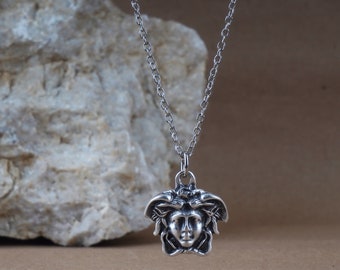 Medusa Head Necklace: Stainless Steel Gorgon Protective Charm