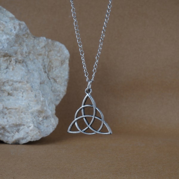 Triquetra necklace silver color | Celtic Knot Necklace | trinity knot necklace