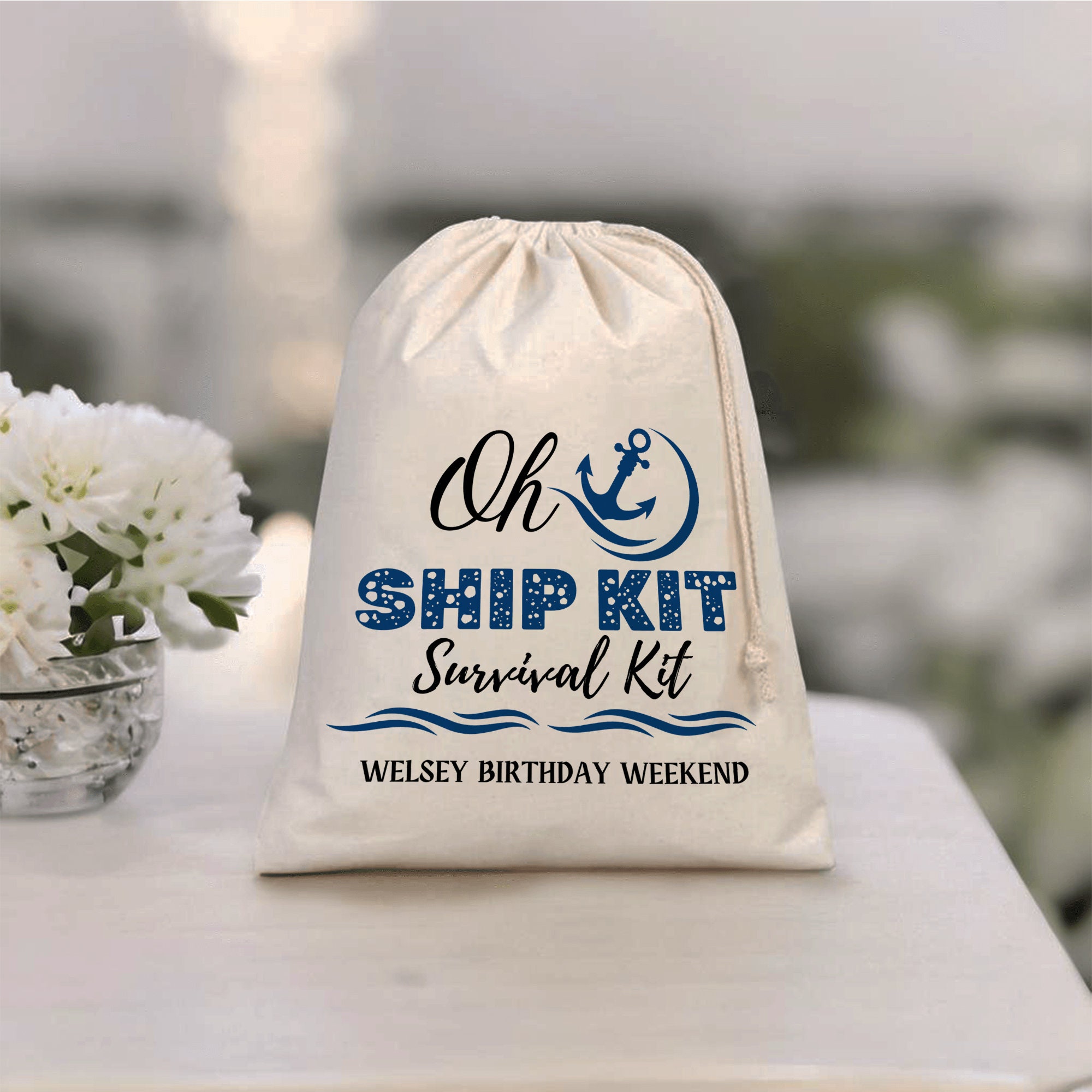 Cruise Survival Kit Favor Bags Cruise Birthday Party Bags Personalized ...