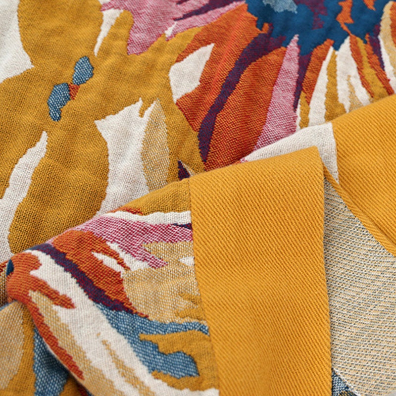 Boho Throw Blankethandmade Pure Cotton Jacquard Blanketbed Etsy