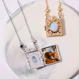 Custom Love Letter Necklaces, Personalized Photo Openable Box Necklaces, Valentine's Day Necklaces, Anniversary Commemorative Necklaces