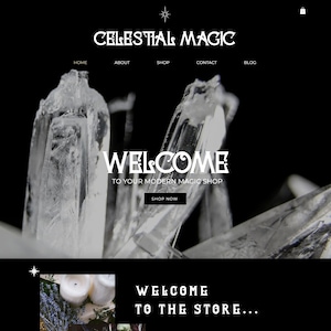 Celestial Magic Wix Website Theme: Mystical Crystal Store Design