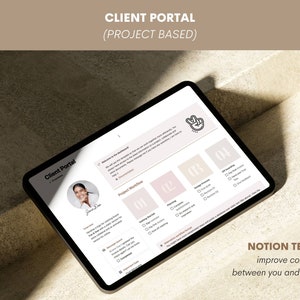 Notion Template Client Portal, Client Dashboard, Project Management, Client Onboarding, Freelancer Tool, Self-organization