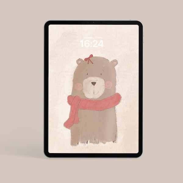 iPad Wallpaper - Bear (neutral)