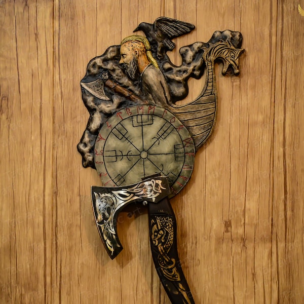Wall Mount Viking Axe Etsy