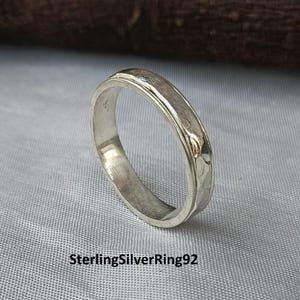 Anti-angst spinnerring 925 sterlingzilveren ring ~ Handgemaakte ring ~ Spinner & Fidget-ring ~ Eenvoudig ontwerpring ~ Meditatiering ~ Cadeauring