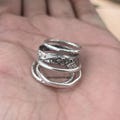 Sterling Silver Stackable Ring Set: Handmade Halloween Midi Rings