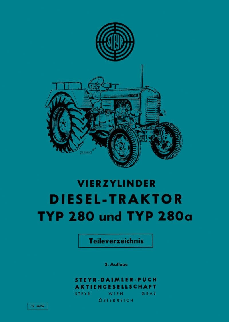 Steyr 280 and 280a Tractor Spare Parts Catalogue Etsy