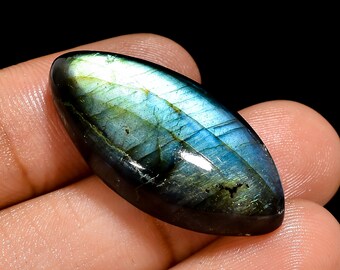Immaculate Top Grade Quality 100% Natural Blue Labradorite Marquise Shape Cabochon Loose Gemstone For Making Jewelry 31 Ct 30X14X7mm GN-1020