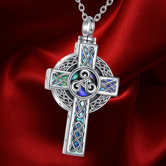 Celtic cross cremation jewelry sale