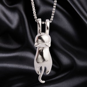 925 Sterling Silver Cat Necklaces Cat Jewelry for Women Cat Gifts for Cat Lovers Cat Lover Gifts for Women Cat Lady Gifts Silver Cat Pendant