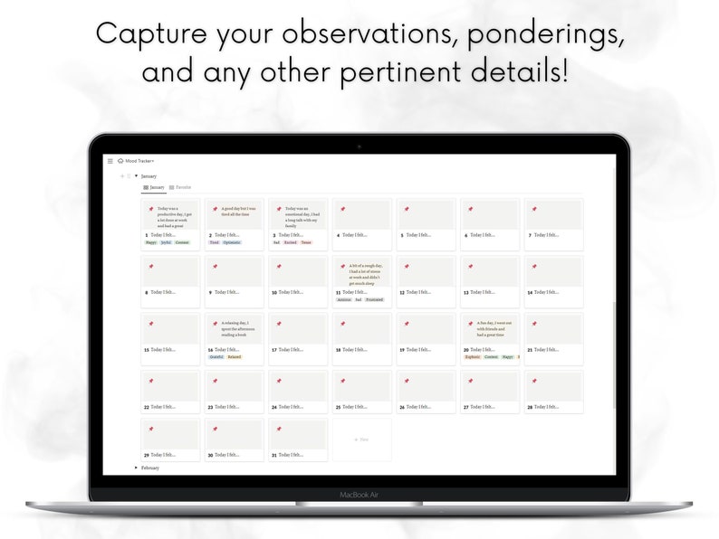 Notion Mood Tracker Notion Template Mood Journal ADHD Personal Notion Mood Tracker Notion Template Mood Journal ADHD Personal