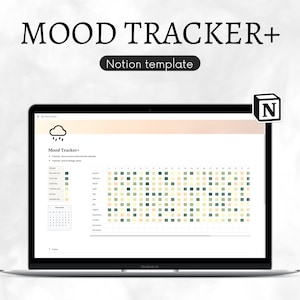 Notion Mood Tracker, Notion Template, Mood Journal, ADHD Personal Planner, Notion Calendar, Daily Mood Tracker, Mental Health Notion Planner