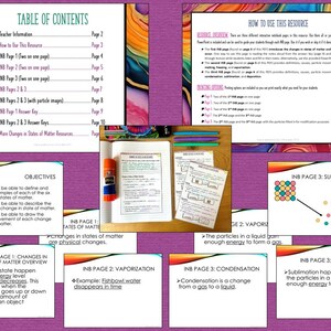 Changes in States of Matter Phase Changes Notes Interactive Science ...