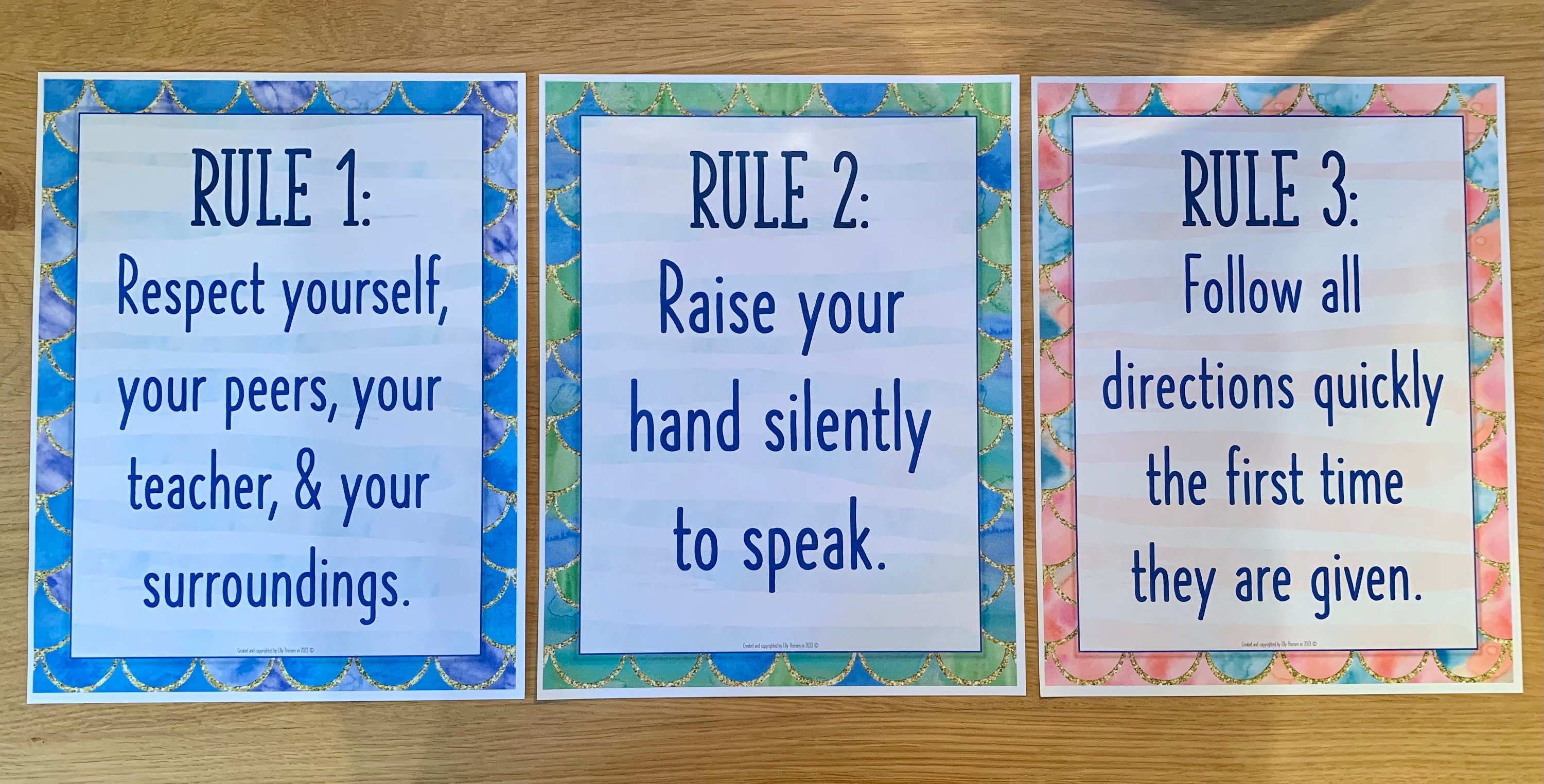 Classroom Management Class Rules & Consequences Posters Scale Theme Etsy