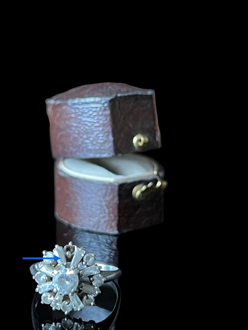 19th Century Victorian Antique Ring Box Set with Silver Ring, Elegant Ring Box, Ornate Jewelry Case afbeelding 6