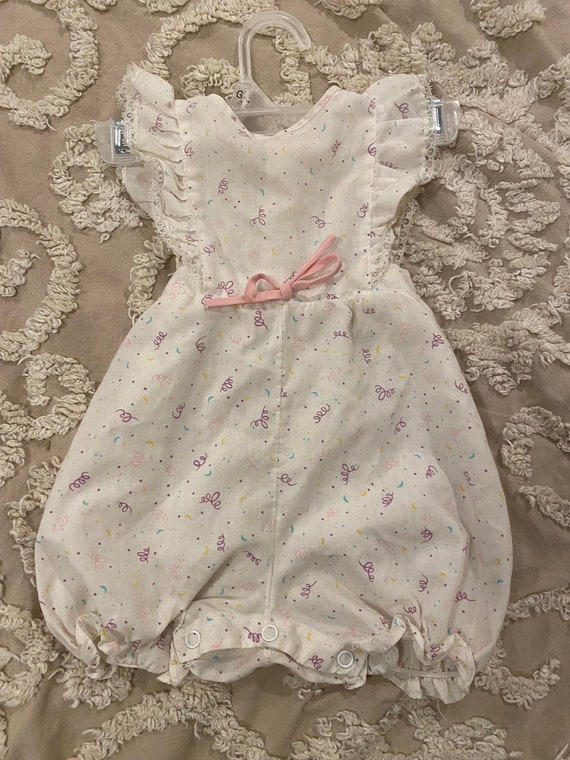 1980's Retro Baby Outfit/ Romper 0-3 Months