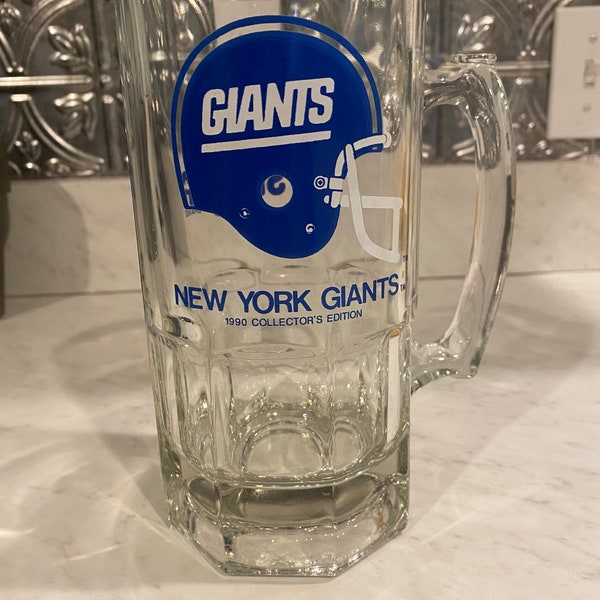 New York Giants Wine Glass Etsy