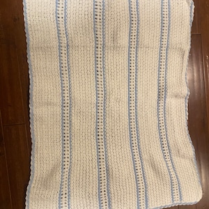 Vintage Selbstgemachte Baby Jungen Empfang Decke