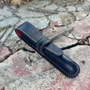 Single Pen Case,  Navy Blue Pen Case, Wet Molded Navy Blue Pen Case, Single Pen Holder