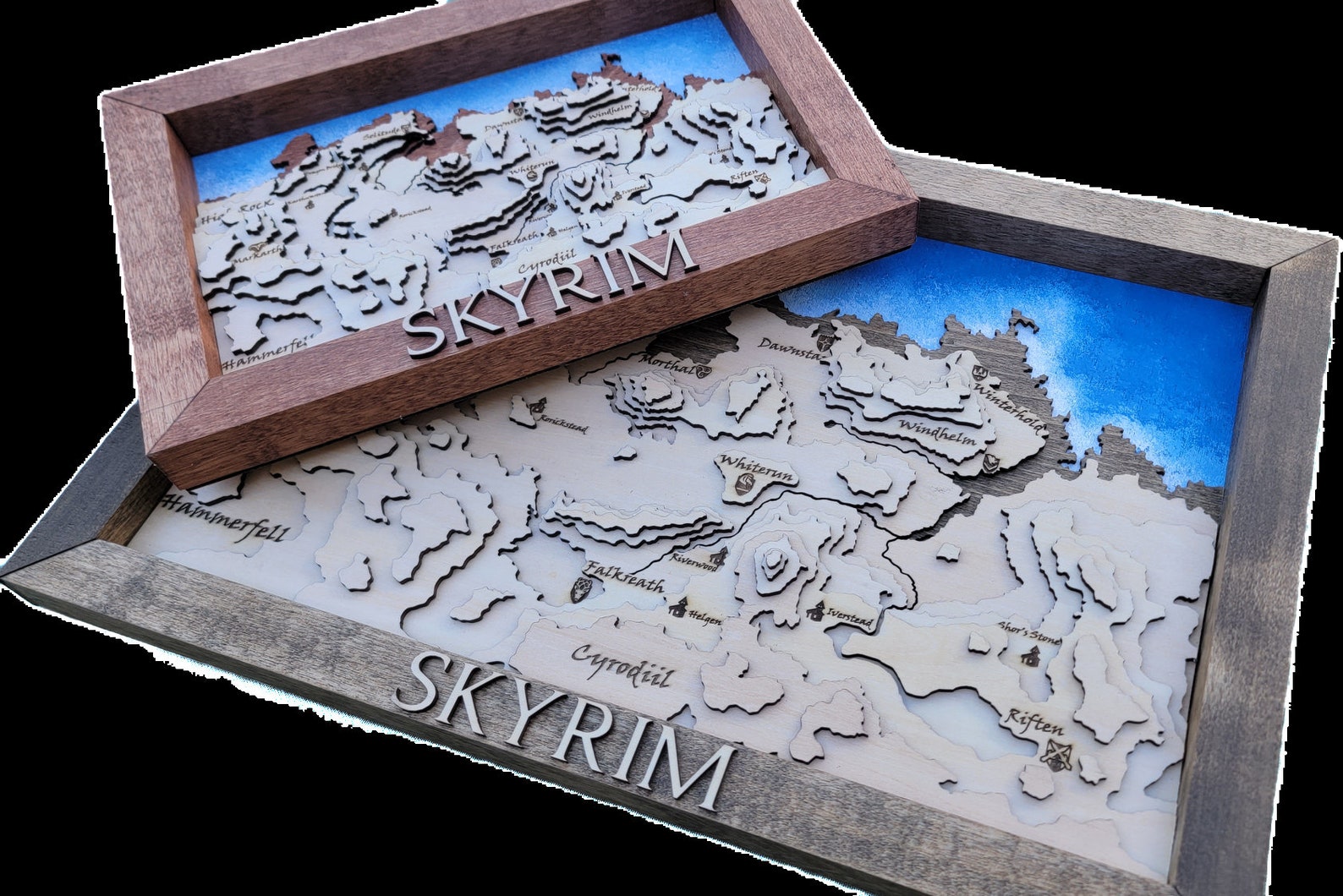 Topographic Map of Skyrim Etsy