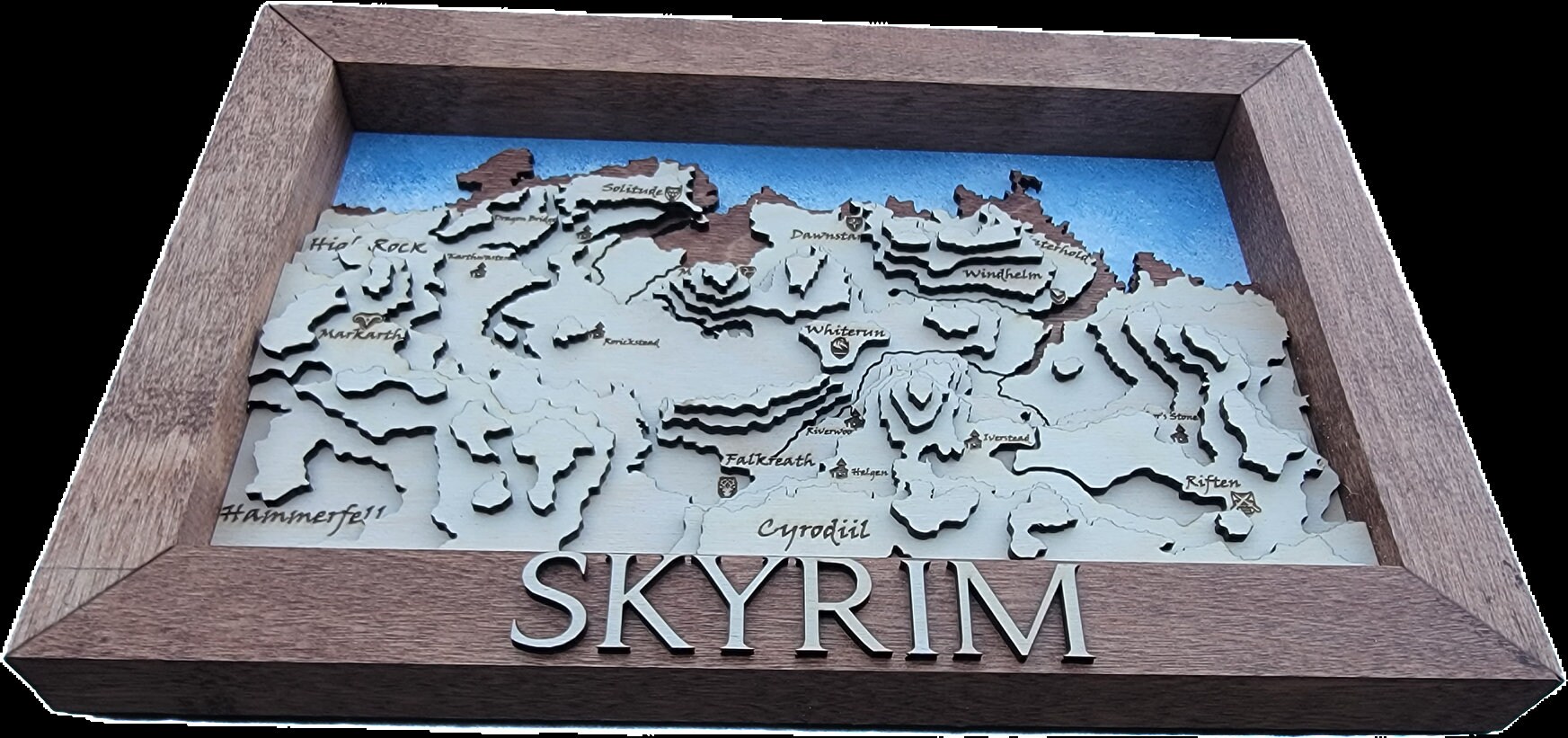 Topographic Map of Skyrim Etsy