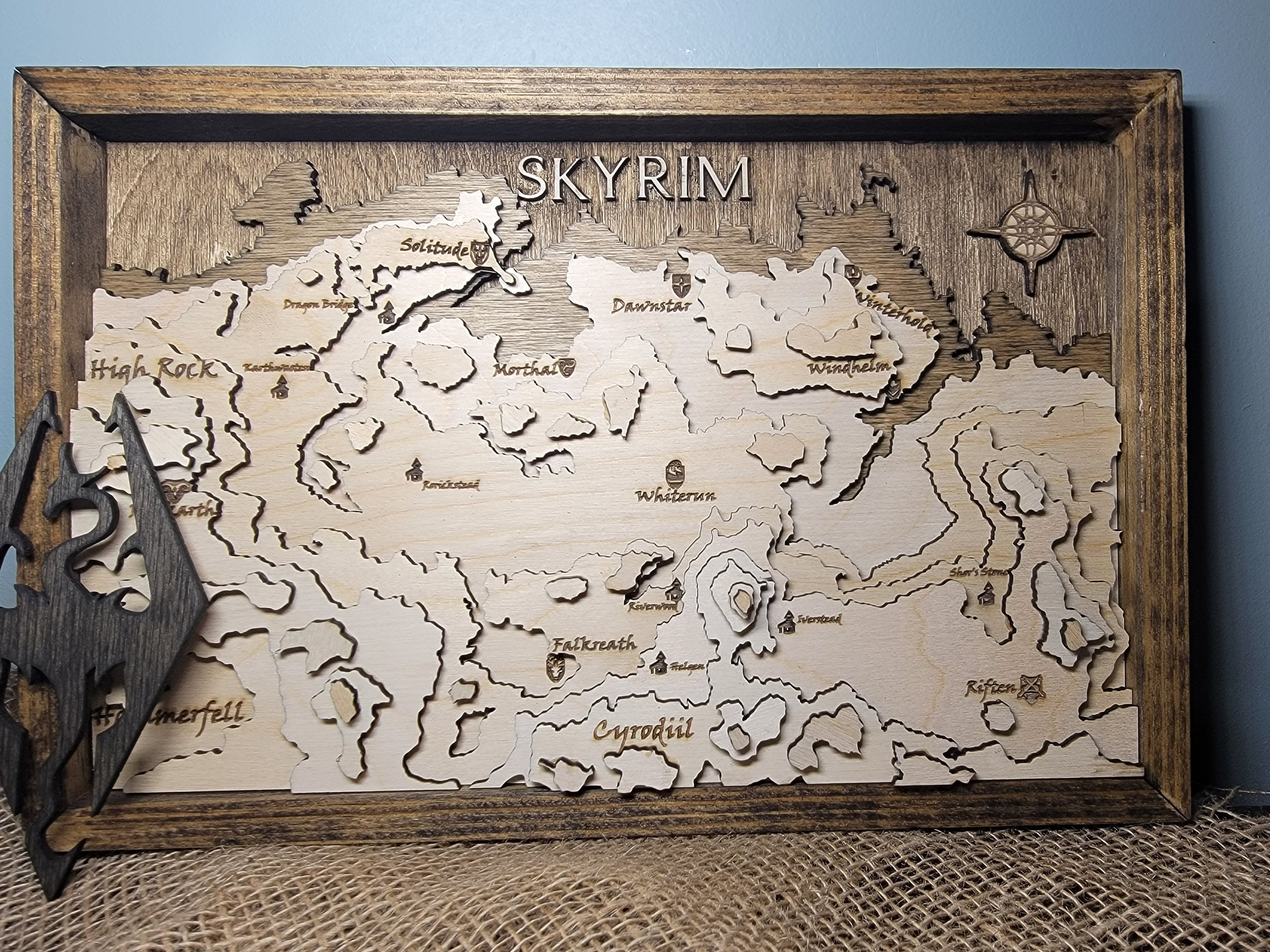 Topographic Map of Skyrim Etsy