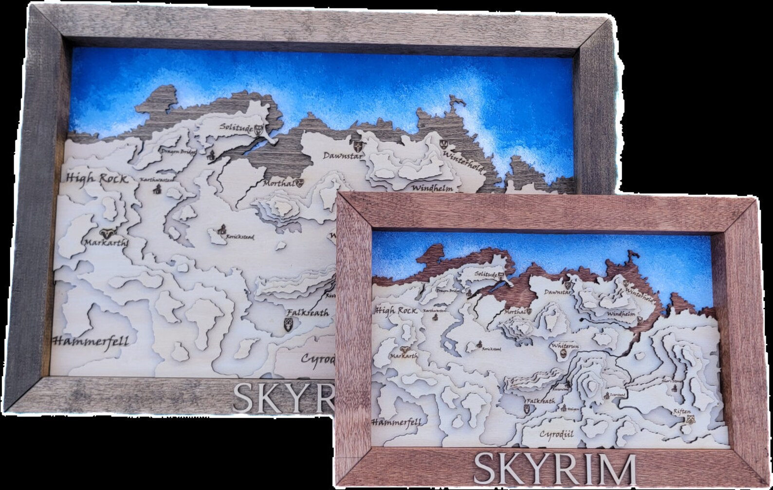 Topographic Map of Skyrim Etsy