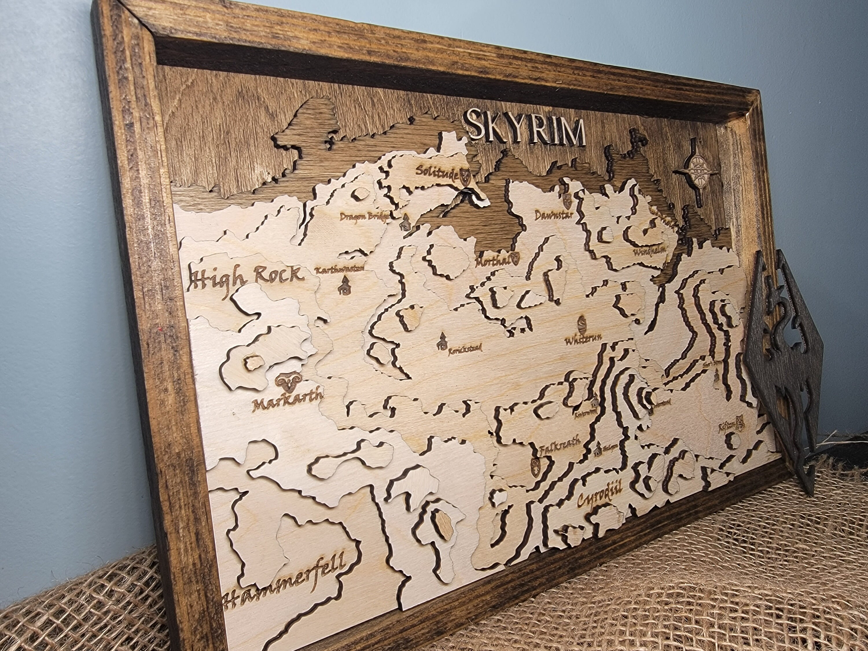 Topographic Map of Skyrim Etsy