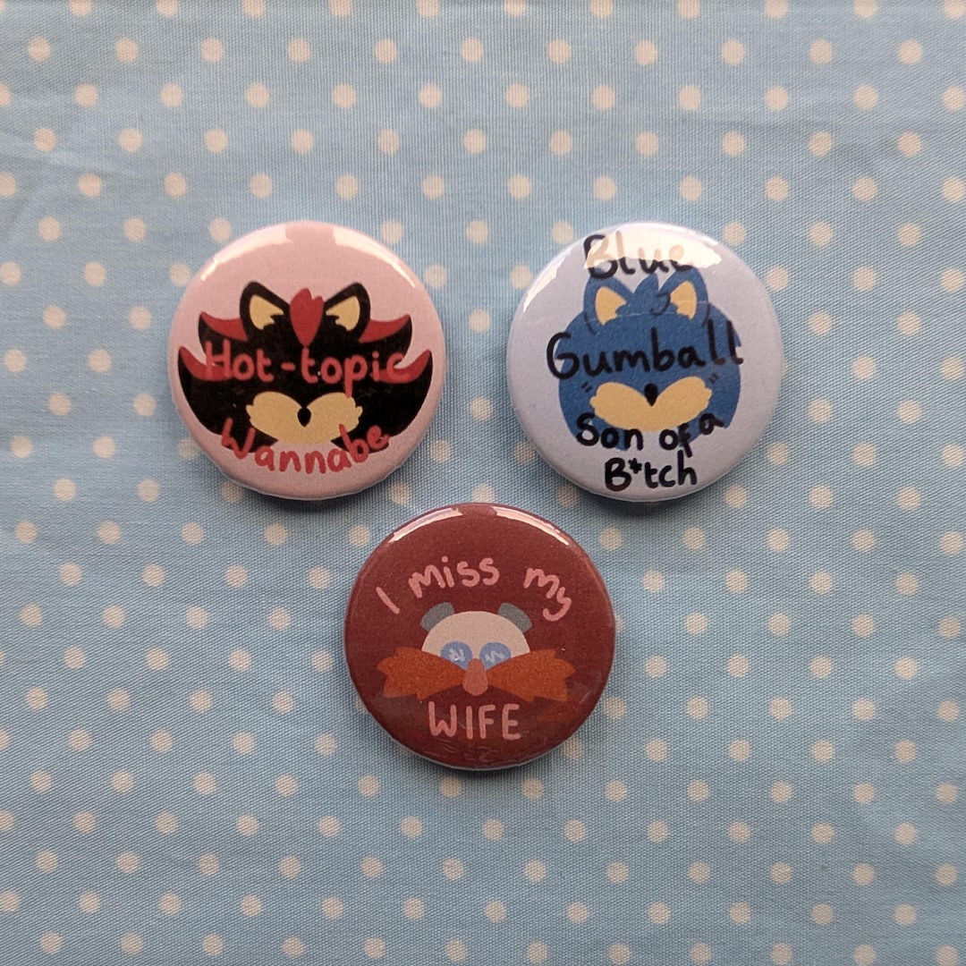 Snapcube References Snapcube Refrence Badge 32mm Sonic Shadow Eggman - Etsy UK