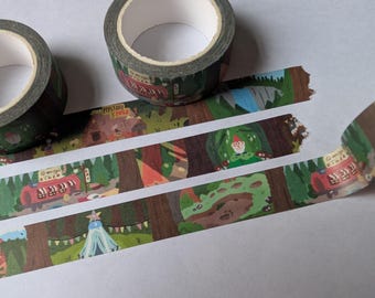 Gravity falls inspired washi tape 15mm, Mystery shack, bill cipher, scenes