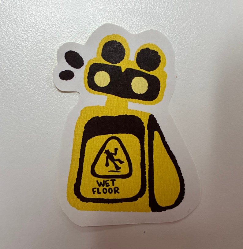 Wet Floor Sign Bot Sticker FNAF Etsy UK