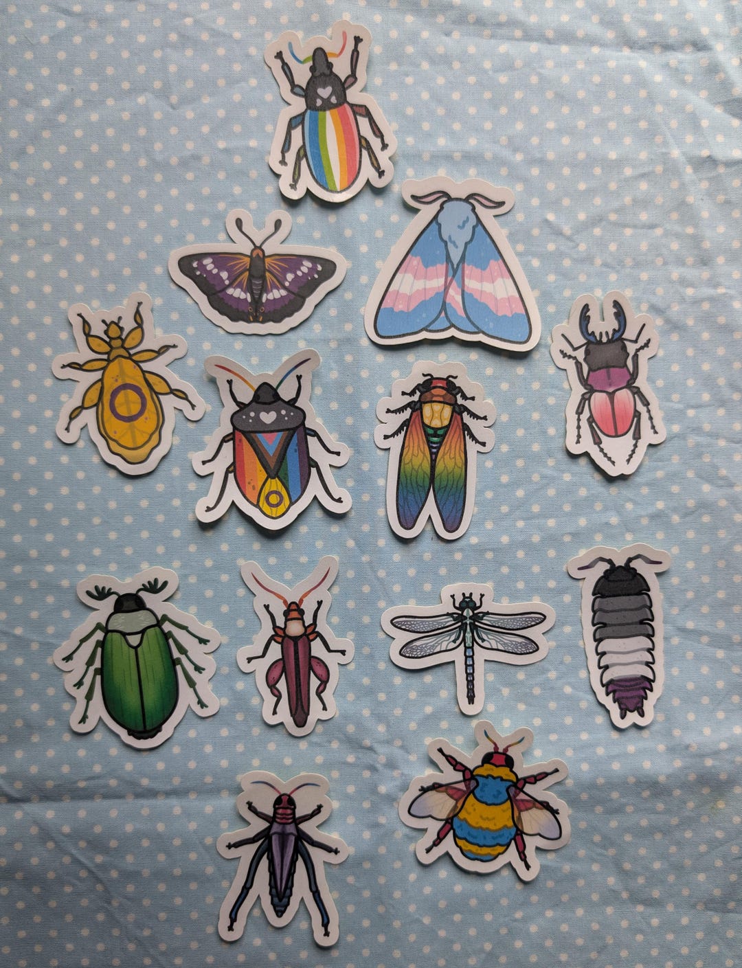 Lgbt Insect Pride Flag Bug Stickers Lesbian, Bisexual, Pansexual, Nonbinary ...